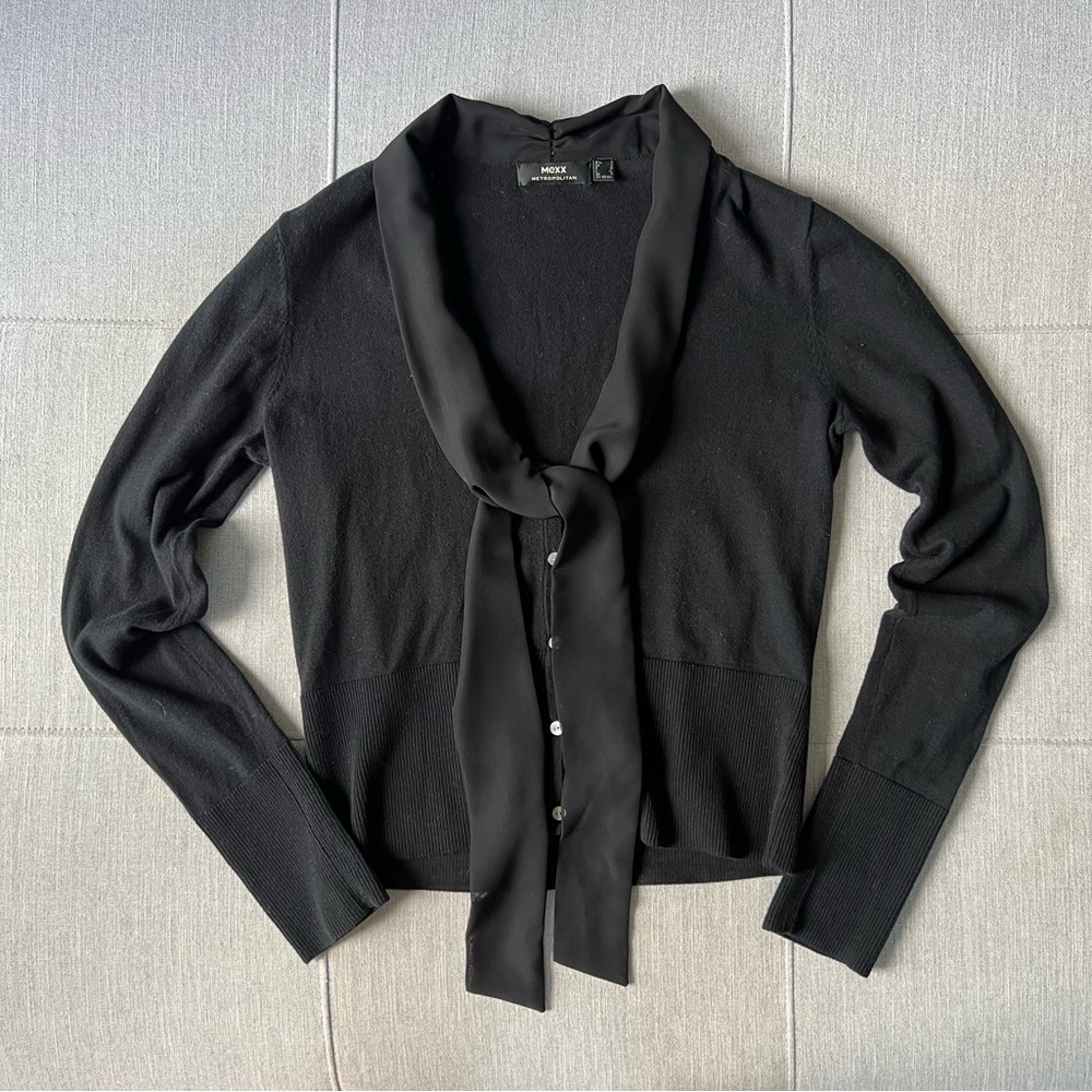 Black Scarf Cardigan